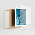 Plakat w ramie 40x50 - Wyrazista abstrakcja w akwareli - abstrakcja, akwarela - rama drewno