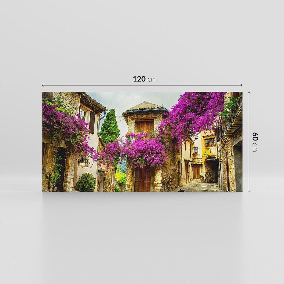 Obraz na płótnie 120x60 - Urok francuskiej uliczki - Francja, uliczka