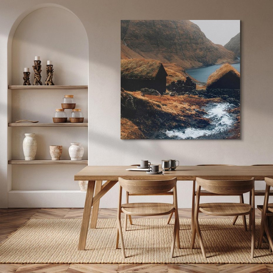 Obraz na płótnie 60x60 - Spokój Natury - skandynawski, pejzaż