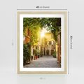 Plakat w ramie 40x50 - Malownicza Wędrówka - uliczka, perspektywa - rama drewno