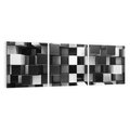 Obraz na płótnie 120x40 - Abstrakcyjna Szachownica: Gra Kolorów w 3D - 3D, abstrakcja