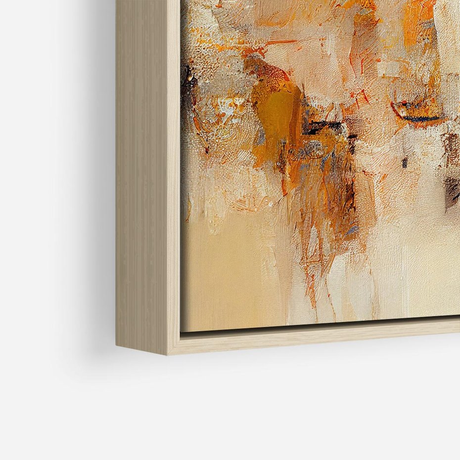 Obraz w ramie 80x80 - Odbicie utraconych barw - abstrakcja, tekstury farb - rama drewno