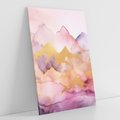 Obraz na płótnie 80x120 - Pastelowe Wzgórza - pastelowe, różowe góry