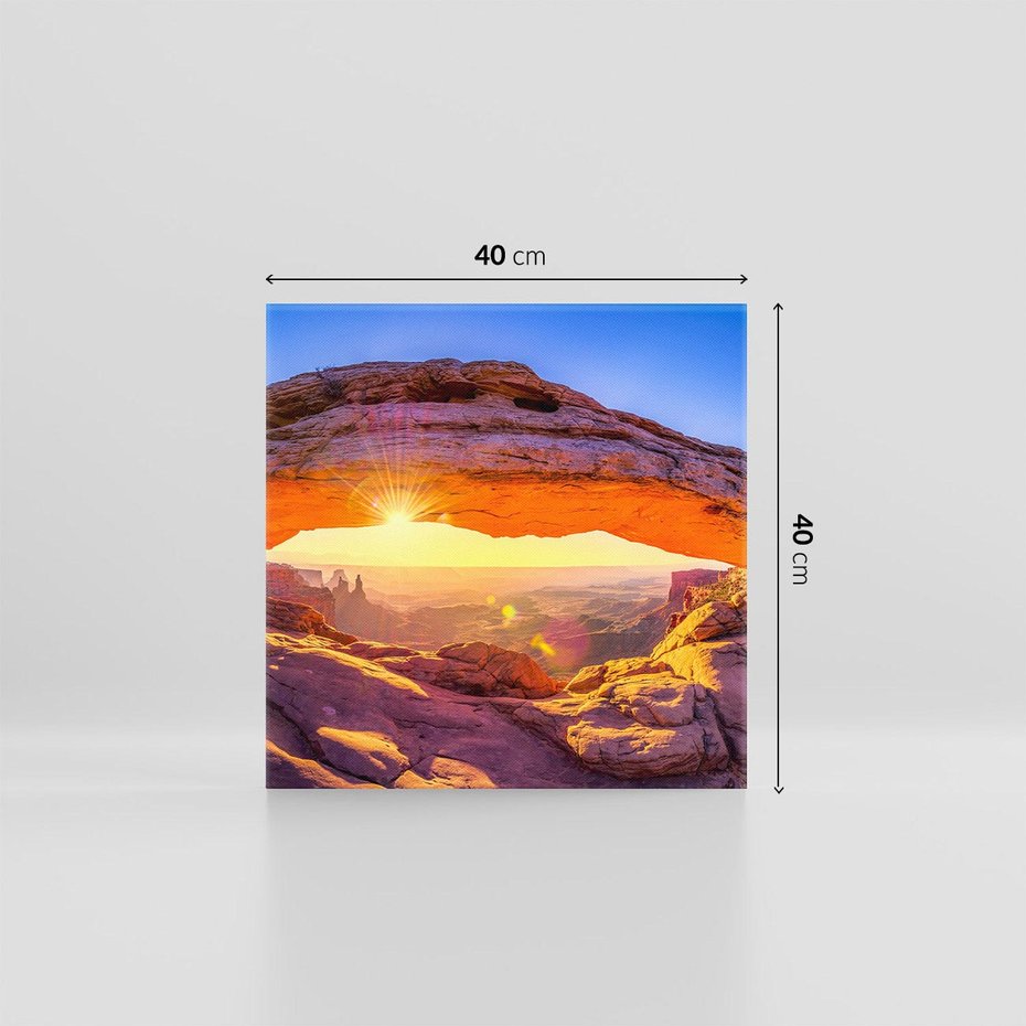 Obraz na płótnie 40x40 - Magia pustyni: skały i bezkresny horyzont - pustynia, skały