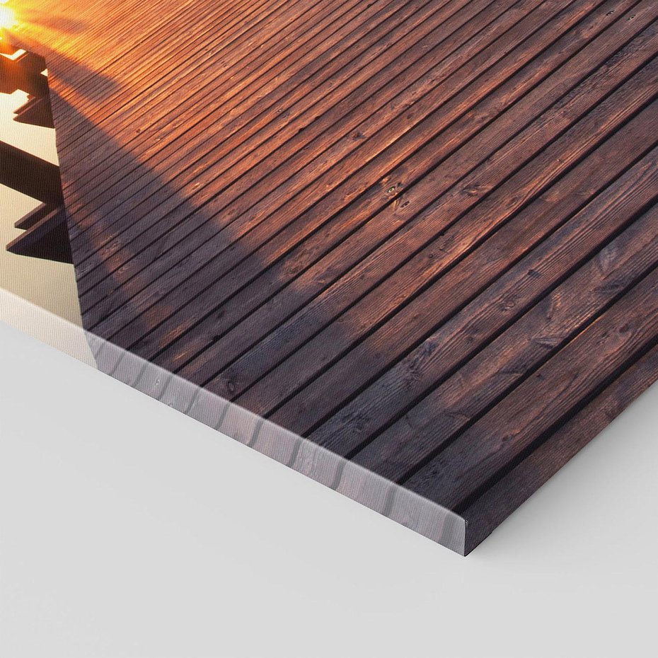 Obraz na płótnie 70x100 - Morze w blasku molo - morze, molo