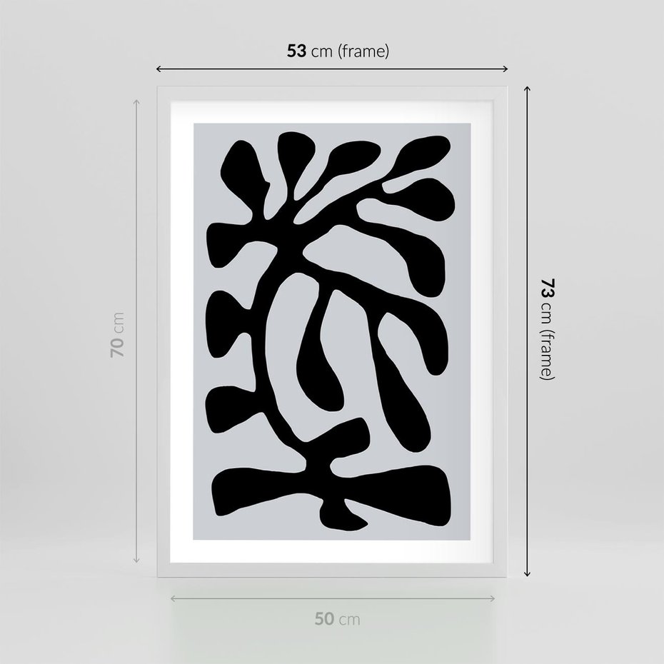 Plakat w ramie 50x70 - Przenikające Refleksje - matisse, sztuka nowoczesna - rama biała