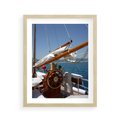 Plakat w ramie 40x50 - Podróż Morska - statek, ster - rama drewno