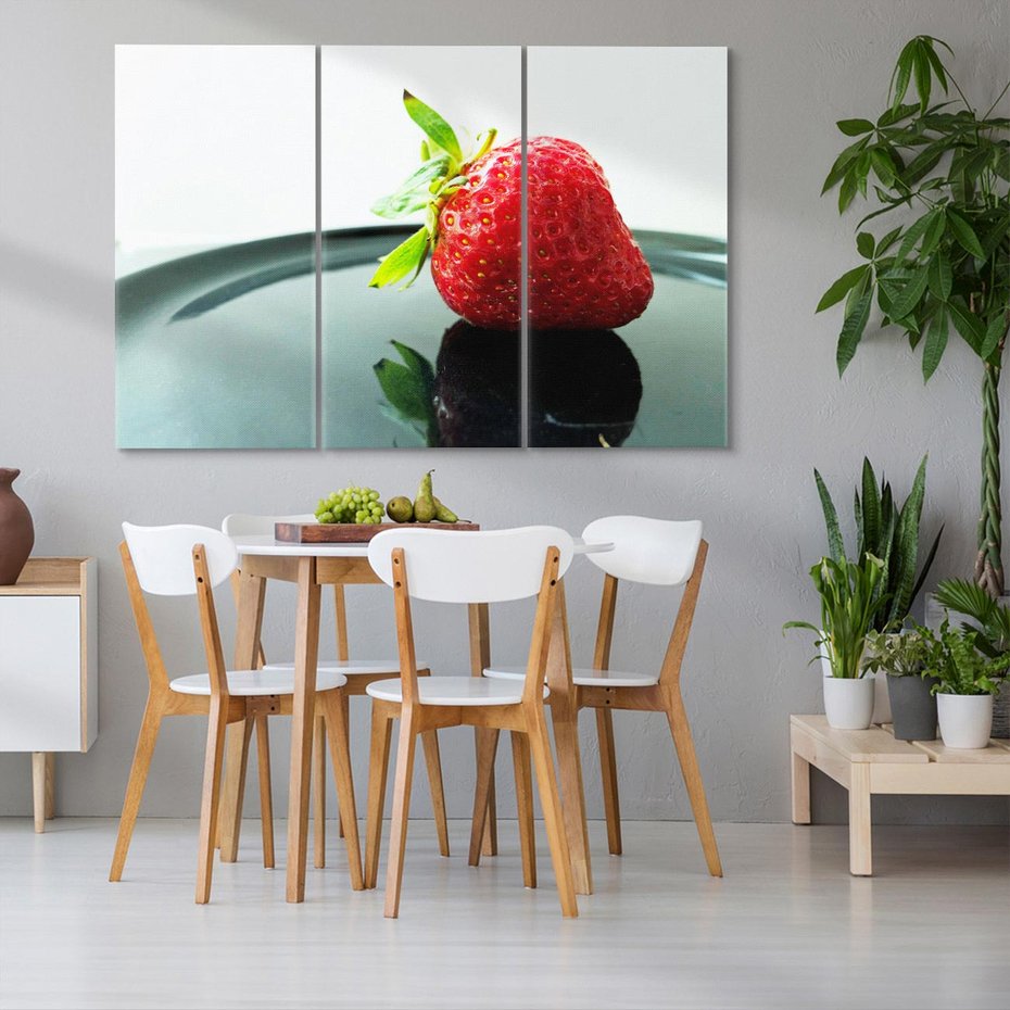 Obraz na płótnie 120x80 - Truskawka Słodki Nurt - truskawka, owoce