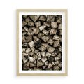 Plakat w ramie 50x70 - Piękno Drewna - belki drewna, drewno - rama drewno