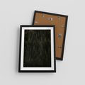 Plakat w ramie 30x40 - Ciemny las iglasty - las, iglasty - rama czarna