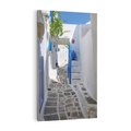 Obraz na płótnie 80x120 - Uroki Santorini: Perspektywiczna Uliczka - uliczka, perspektywa