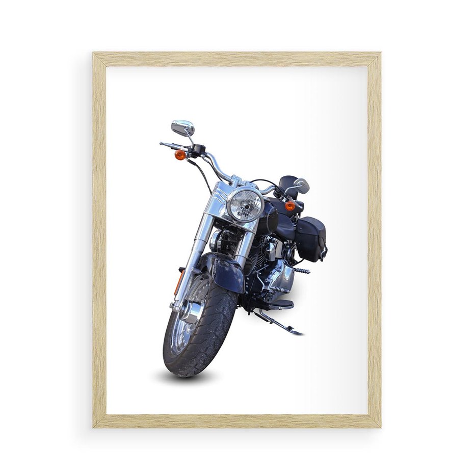 Plakat w ramie 50x70 - Motocykl w ruchu - motor, bike - rama drewno