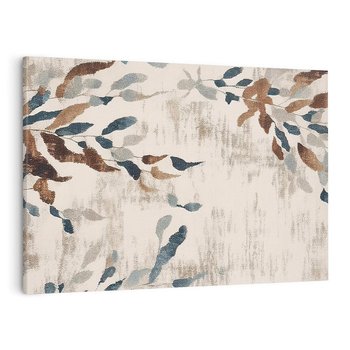 Obraz na płótnie 100x70 - Refleksje liściowych barw - abstrakcyjne kształty, przypominają liście