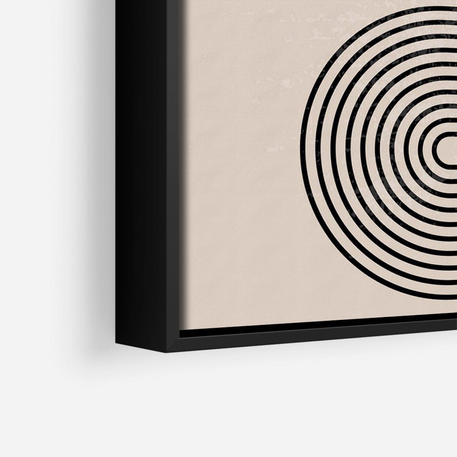 Obraz w ramie 70x100 - Bezgraniczne Odbicia - abstrakcyjne linie, geometria - rama czarna