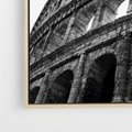 Obraz w ramie 70x50 - Koloseum w Czarnej Bieli - antyczna architektura, koloseum - rama drewno