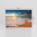 Obraz na płótnie 100x70 - Zachód słońca nad plażą - zachód słońca,
