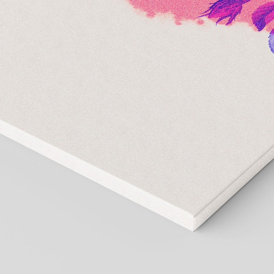 Obraz na płótnie 120x60 - Kwiaty we Włosach - różowa postać, grafika