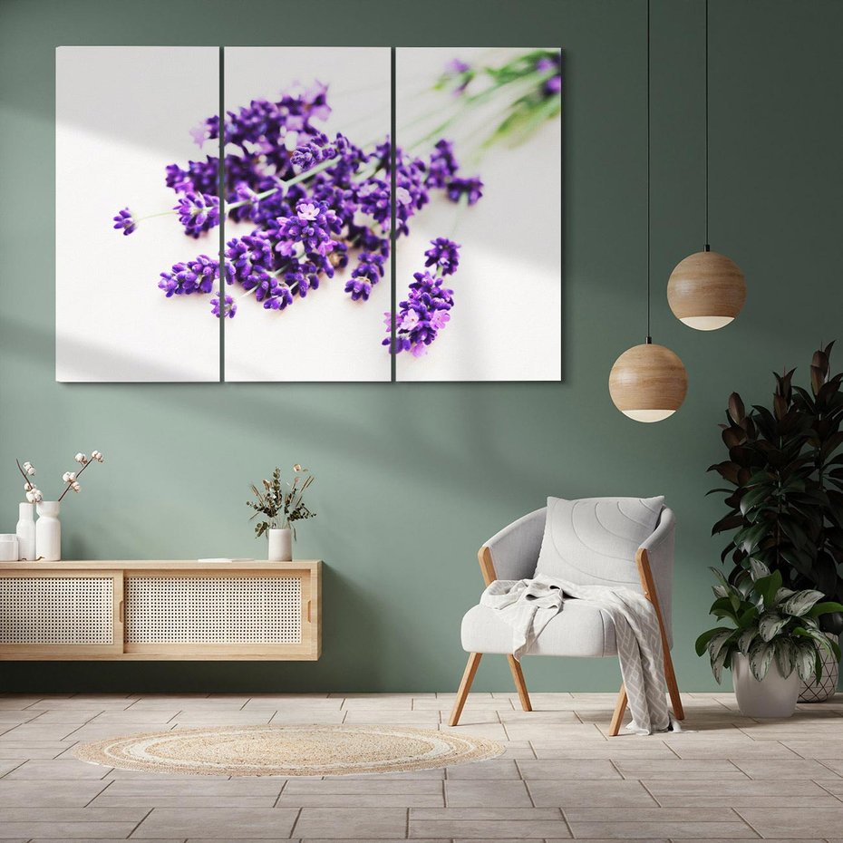 Obraz na płótnie 120x80 - Urok lawendowych kwiatów - lawenda, kwiaty