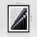 Plakat w ramie 40x50 - Architektura Stopniowa - architektura, budynki - rama czarna