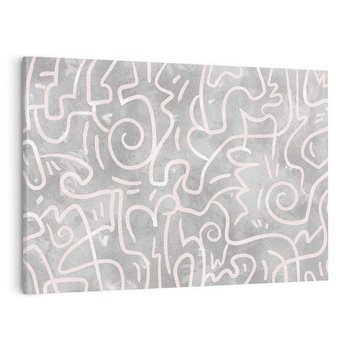 Obraz na płótnie 120x80 - Sploty odblasków i zawirowań - abstrakcyjne rysunki, wzorek