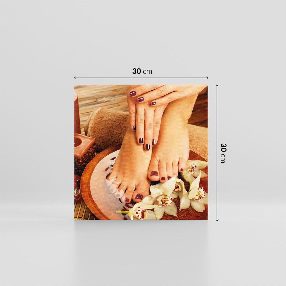 Obraz na płótnie 30x30 - Relaksujące Spa i Perfekcyjny Manicure - spa, paznokcie