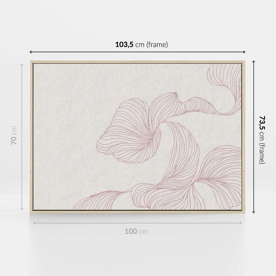 Obraz w ramie 100x70 - Szept marzeń i tajemnic - abstrakcyjne, roślinne ornamenty - rama drewno