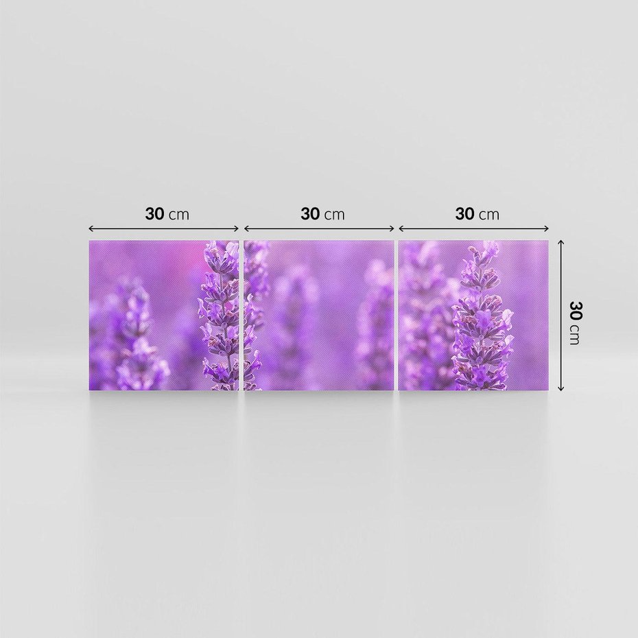 Obraz na płótnie 90x30 - Fioletowa harmonia lawendy - lawenda, fiolet