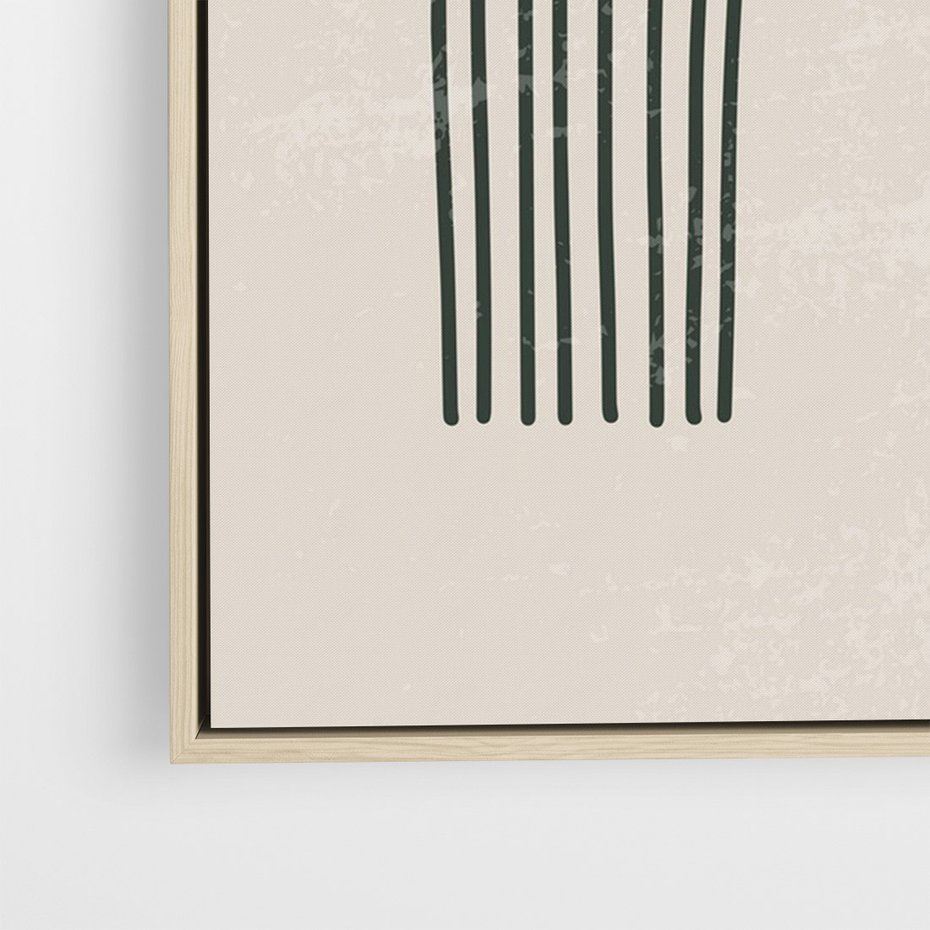 Obraz w ramie 50x70 - Intrygujące Zagięcia - boho plakat, czarna tęcza - rama drewno