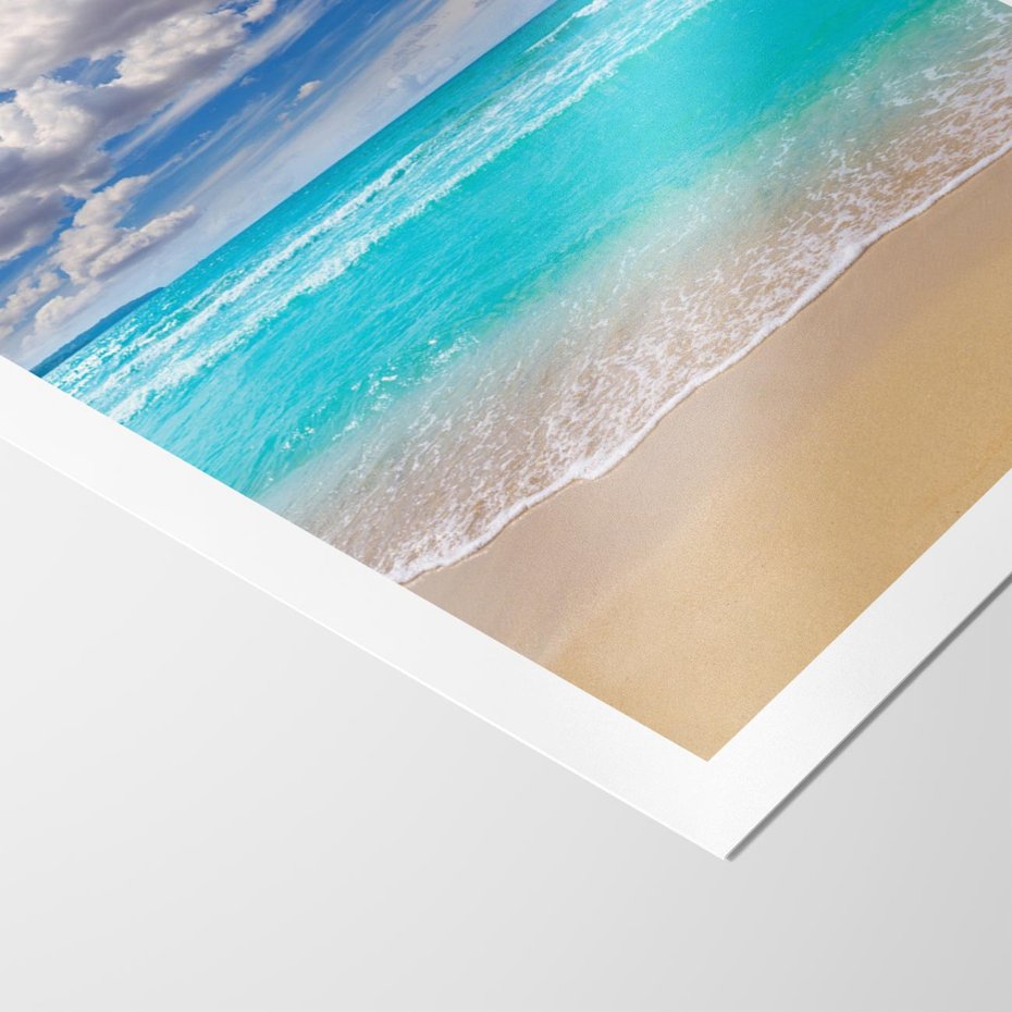 Plakat bez ramy 50x70 - Idylliczna plaża nad morzem - plaża, morze