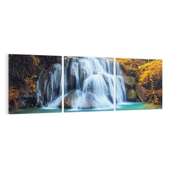 Obraz na płótnie 120x40 - Magia kolorów - jesień, las