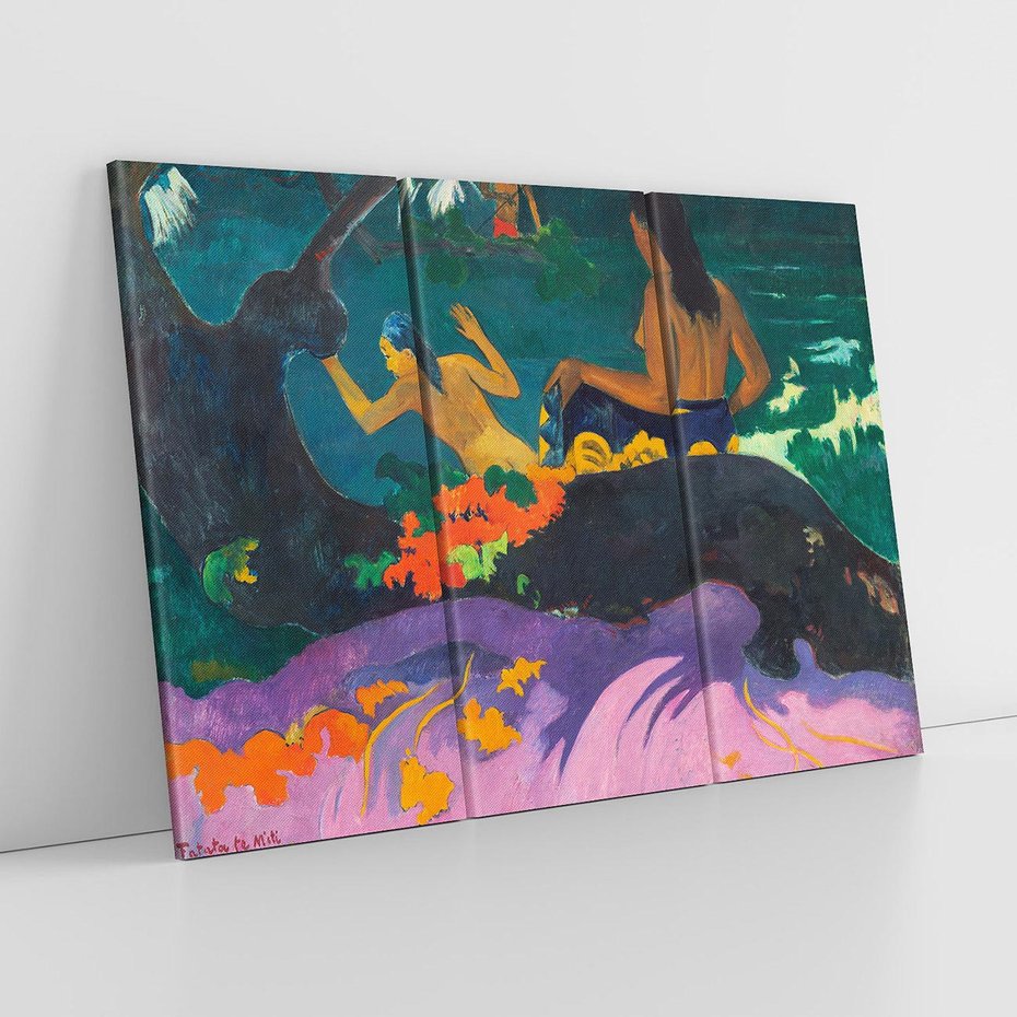 Obraz na płótnie 120x80 - Nad morzem 1892, Paul Gauguin - Reprodukcja - reprodukcja, obraz na płótnie