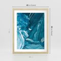 Plakat w ramie 40x50 - Wyrazista abstrakcja w akwareli - abstrakcja, akwarela - rama drewno