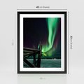 Plakat w ramie 40x50 - Zorza polarna w tajemniczej nocnej przestrzeni - zorza, polarna - rama czarna