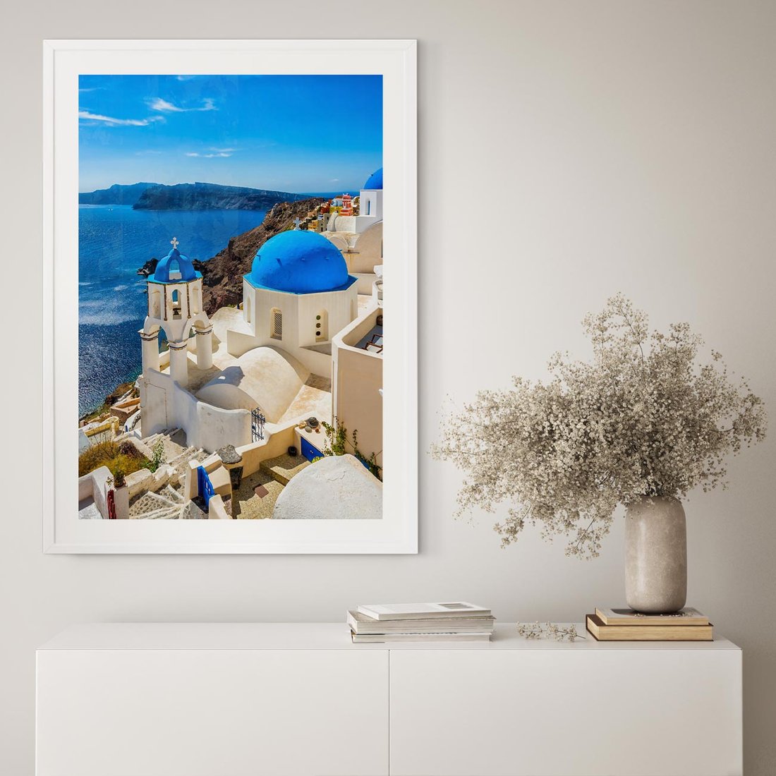 Plakat bez ramy 30x40 - Urokliwy widok na Santorini - Santorini, widok