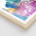 Plakat w ramie 50x70 - Abstrakcyjne Pastelowe Piękno - abstrakcja, pastelowe - rama drewno