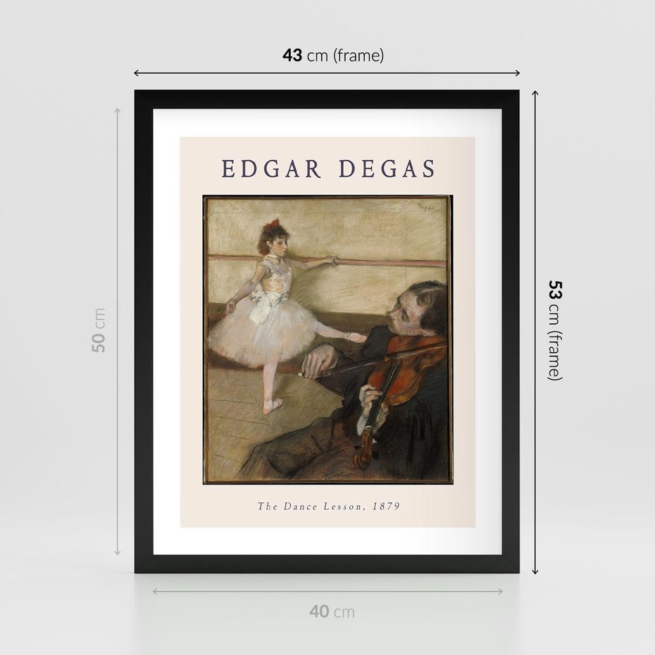 Plakat w ramie 40x50 - Klasyka Baletu - Edgar Degas, reprodukcja obrazu - rama czarna
