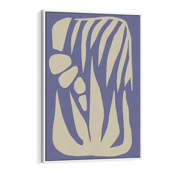 Obraz w ramie 50x70 - Kształty Niewidzialnych Granic - abstrakcyjna sztuka, skandynawski styl - rama biała