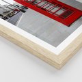 Plakat w ramie 40x50 - Londyńska budka w perspektywie - budka, Londyn - rama drewno