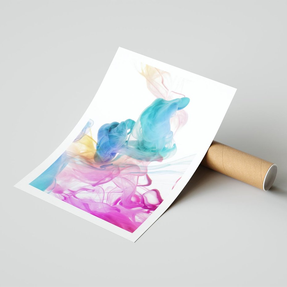 Plakat bez ramy 40x50 - Abstrakcyjne Pastelowe Piękno - abstrakcja, pastelowe