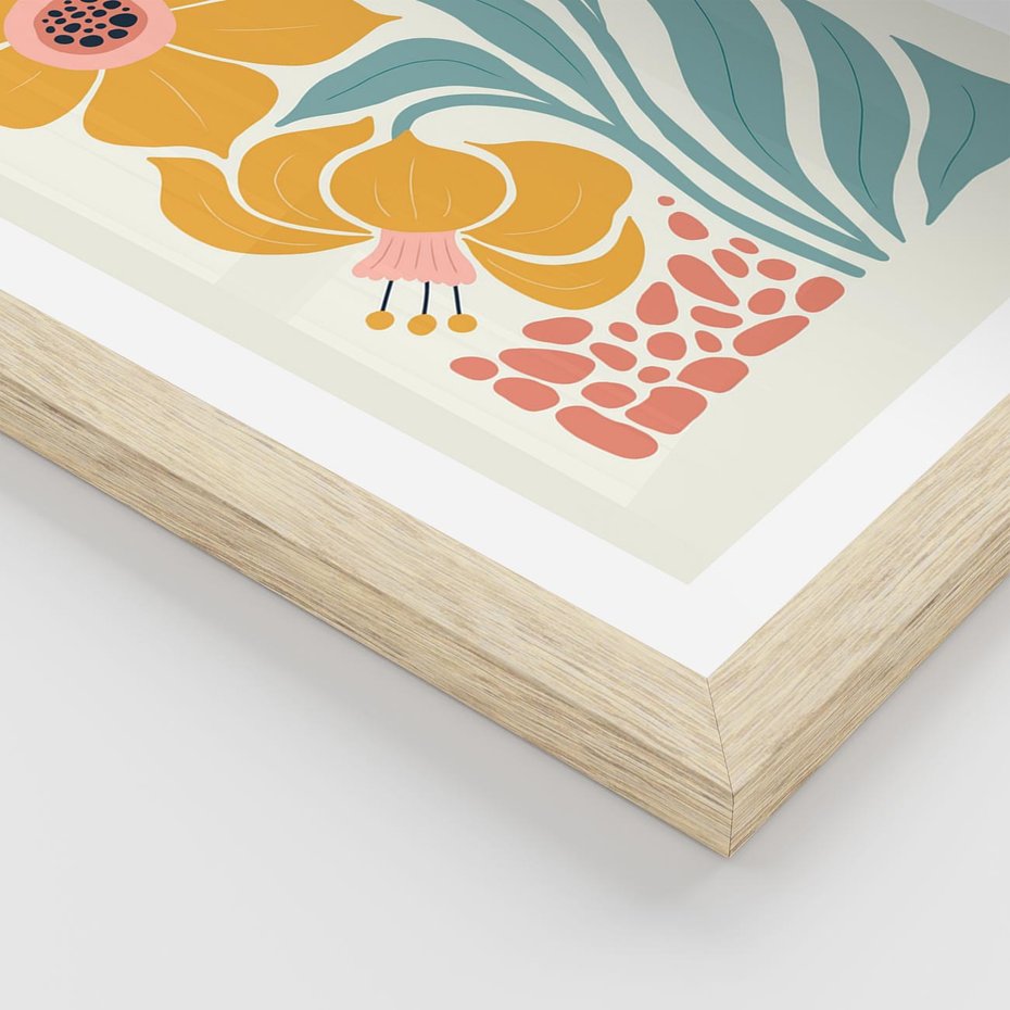 Plakat w ramie 30x40 - Pastelowa Piękność - nowoczesna sztuka, plakat - rama drewno