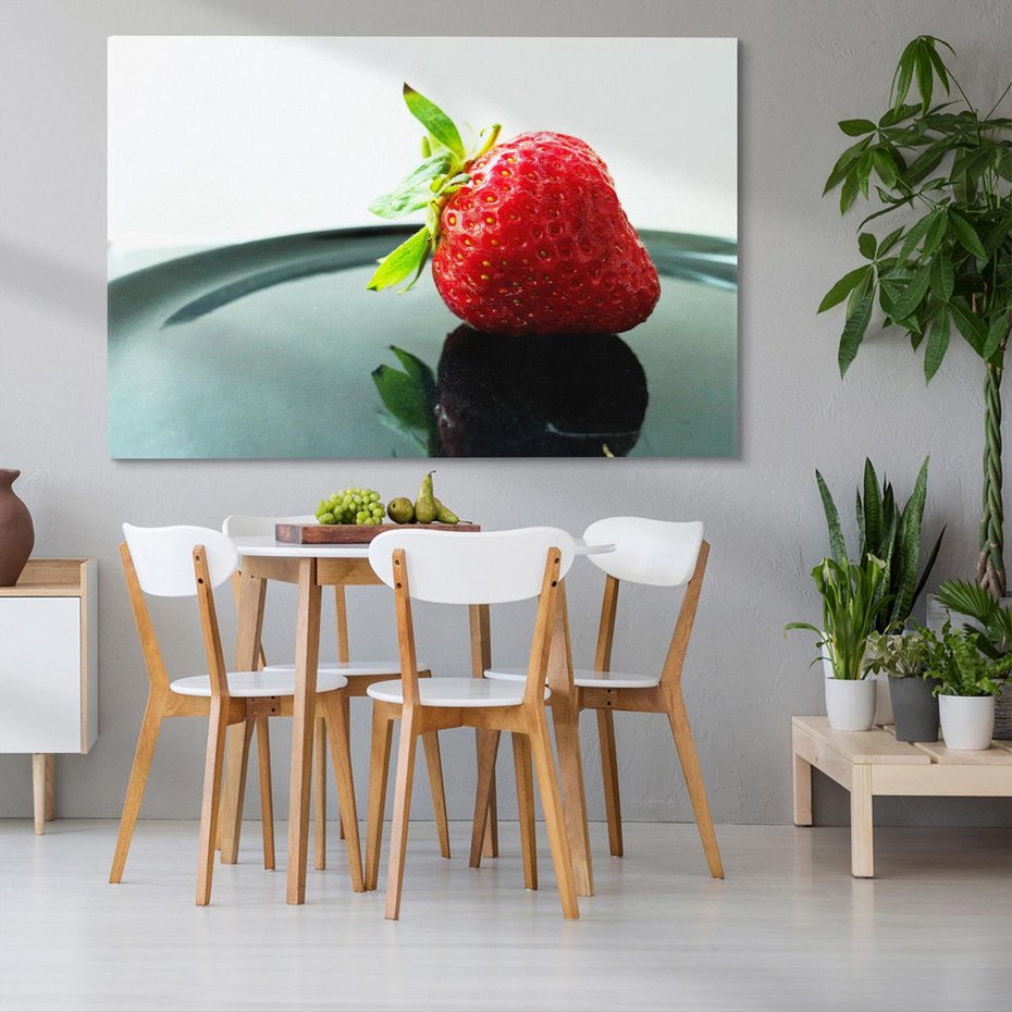 Obraz na płótnie 120x80 - Truskawka Słodki Nurt - truskawka, owoce