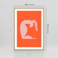 Plakat w ramie 50x70 - Antyczna Godzina - abstrakcja, kobieca sylwetka - rama drewno