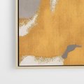 Obraz w ramie 100x70 - Złote Maźnięcia Pędzla - złota abstrakcja, plamy - rama drewno