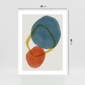 Plakat bez ramy 30x40 - Modernistyczna Abstrakcja: Kolorowe Plamy - abstrakcja, modern