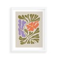 Plakat w ramie 40x50 - Bezgraniczne Impresje - kwiaty, abstrakcja - rama biała