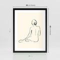 Plakat w ramie 30x40 - Akt w Minimalizmie - kobieta akt, minimalizm - rama czarna