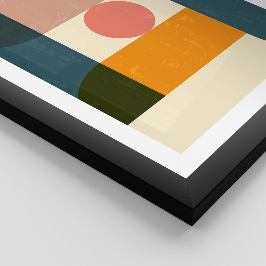 Plakat w ramie 30x40 - Geometryczna Ekspresja - geometria, plakat - rama czarna