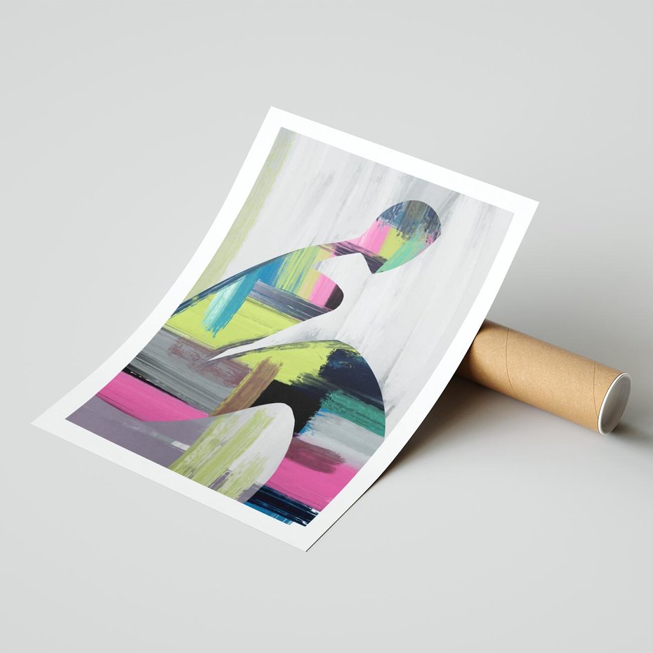 Plakat bez ramy 21x30 - Impulsy Marzeń - abstrakcyjna sztuka, nowoczesny obraz