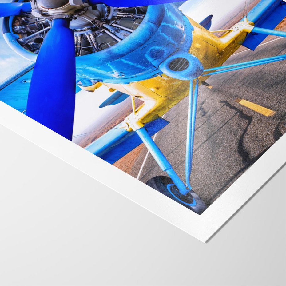 Plakat bez ramy 30x40 - Śmigłowiec indygo - samolot, śmigło