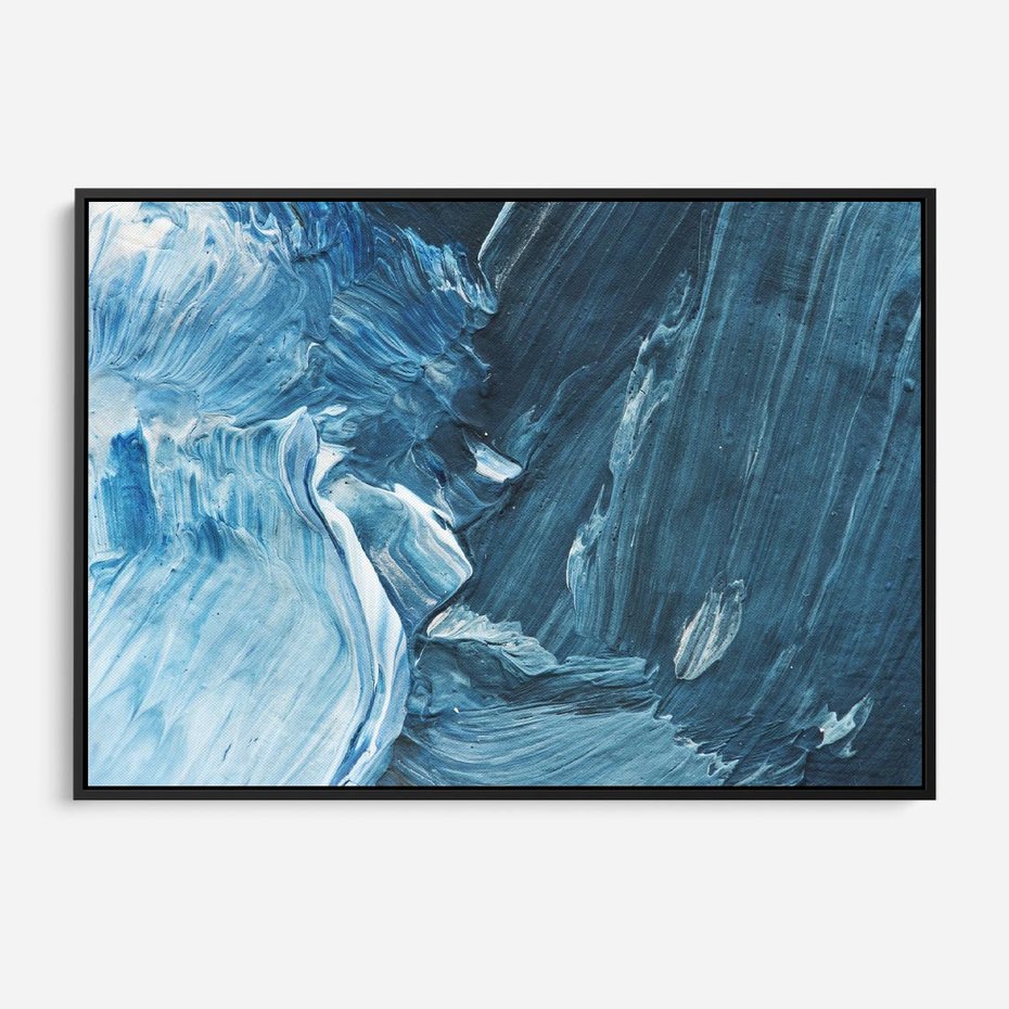 Obraz w ramie 70x50 - Wyrazista abstrakcja w akwareli - abstrakcja, akwarela - rama czarna